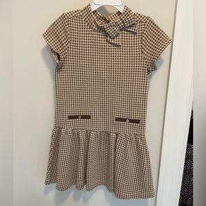 Brown check Janie & Jack dress.